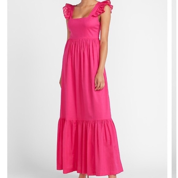 Express Dresses & Skirts - Express Ruffle Sleeve Maxi Dress Medium